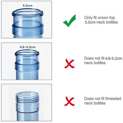 Detachable Cap Portable Stainless Steel Water Bottle Dispenser Stand For Indoor Outdoor to fit crown top