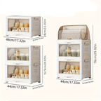 Kitchen storage cabinet dimensions 44cm width multi-layer dish organizers with lid Qatar