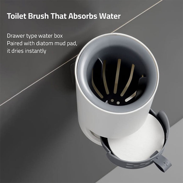 Detergent Refillable Toilet Cleaning Brush With Wall Mounted Holder, Liquid Spraying Cleaning Brush For Bathroom
easy to absorbs Water