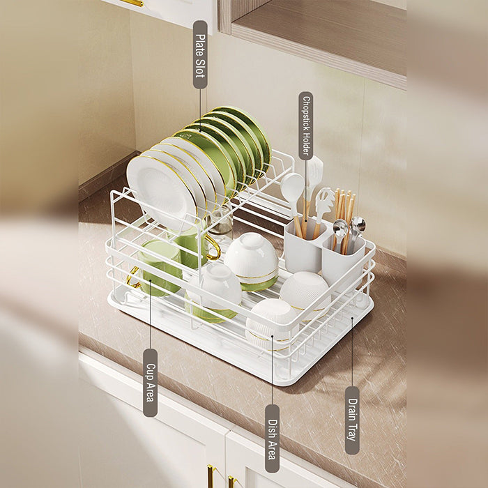 Dish Drying Rack, Countertop Dish Storage Holder, Dish Organizer For Kitchen large capacity