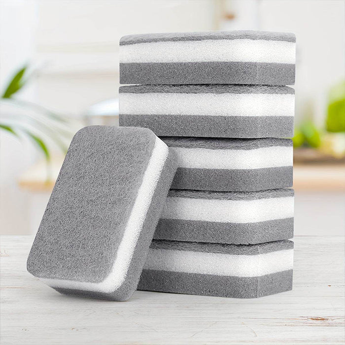 Dish washing Wipe Household Double Sided Pot Brush Kitchen Housework Cleaning Rounded Three Layer Sponge Scouring Pad.