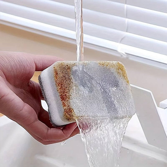 Dish washing Wipe Household Double Sided Pot Brush Kitchen Housework Cleaning Rounded Three Layer Sponge Scouring Pad dirty cleaner