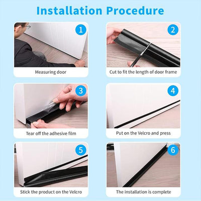 Door Seam Bottom Sealing Guard Strip, Door Gap Filler, Gap Cover Sealer installation method