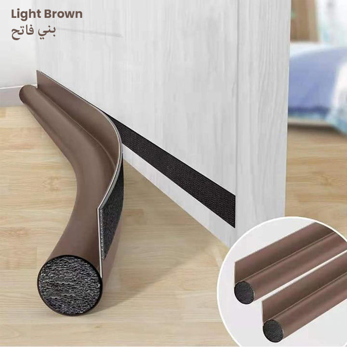 Door Seam Bottom Sealing Guard Strip, Door Gap Filler, Gap Cover Sealer light brown