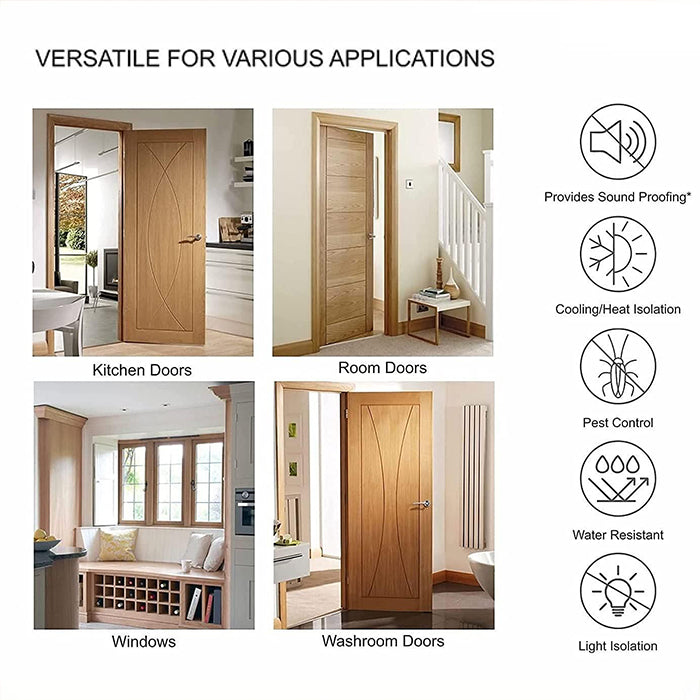 Door Seam Bottom Sealing Guard Strip, Door Gap Filler, Gap Cover Sealer versatile use