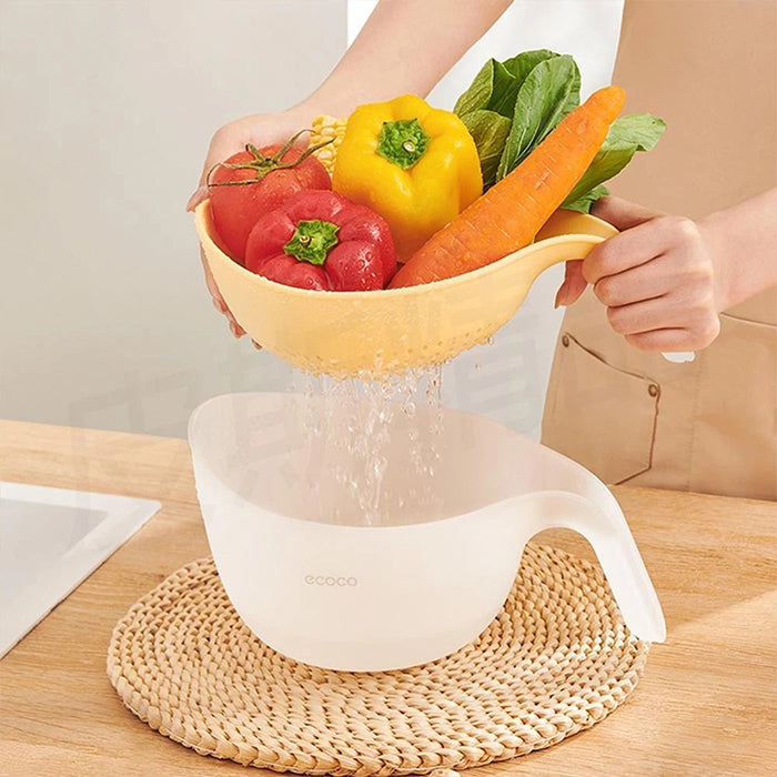 Double Layer Multi-Use Fruit And Vegetable Washing Bowl