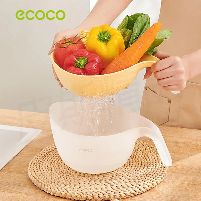 Double Layer Multi-Use Fruit And Vegetable Washing Bowl Homesouq Qatar