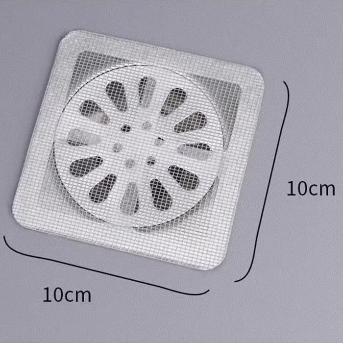 Drain Hair Catcher Mesh Sticker, Disposable Shower Strainer Bathroom Anti-clogging And Insect Filter Sticker dimensions