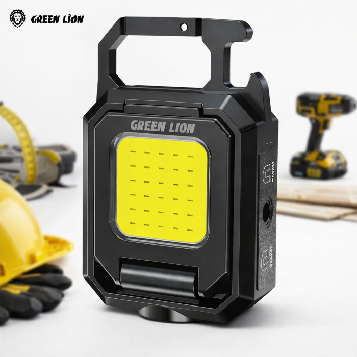 Green Lion light portable LED work light on workbench compact foldable keychain light Qatar