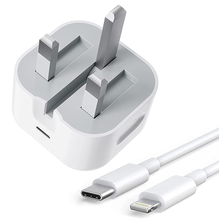 USB C to Lightning charging cable 1 meter connectors close up for Apple devices Qatar