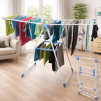 Heavy duty foldable cloth drying stand with stainless steel drying rack for indoor laundry use in Qatar
