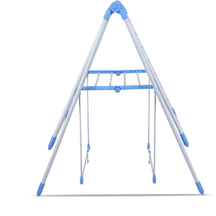 Side view of sturdy foldable clothes drying rack frame showing stable support legs for laundry drying Qatar