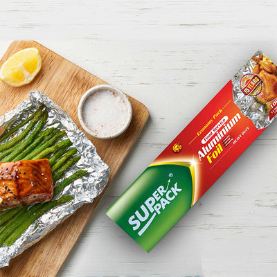 Durable aluminium foil ideal for food wrap and secure packing needs at home by Homesouq Qatar