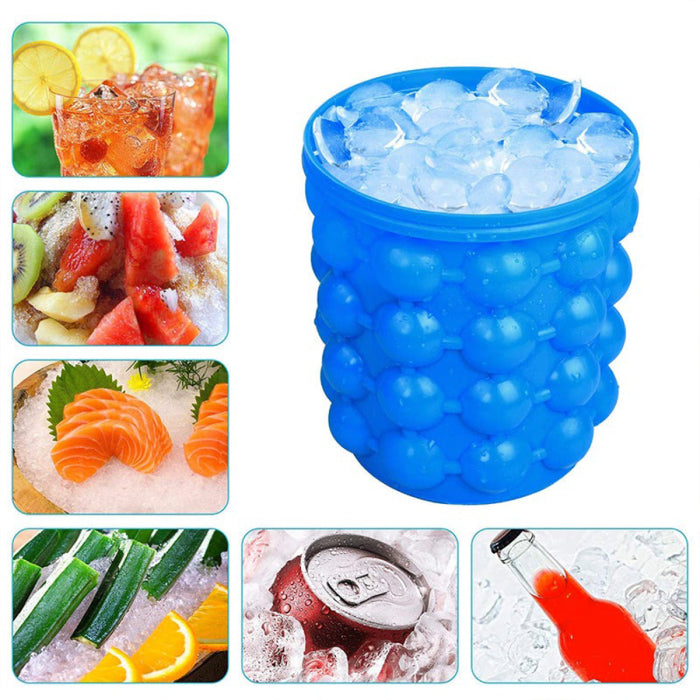 Compact ice maker with silicone ice cube maker design for hassle-free use by Homesouq Qatar