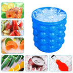 Compact ice maker with silicone ice cube maker design for hassle-free use by Homesouq Qatar