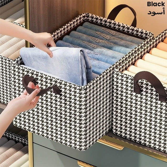 Durable wardrobe organizer storage organizer for home use with a stable cloth storage rack by Homesouq Qatar black
