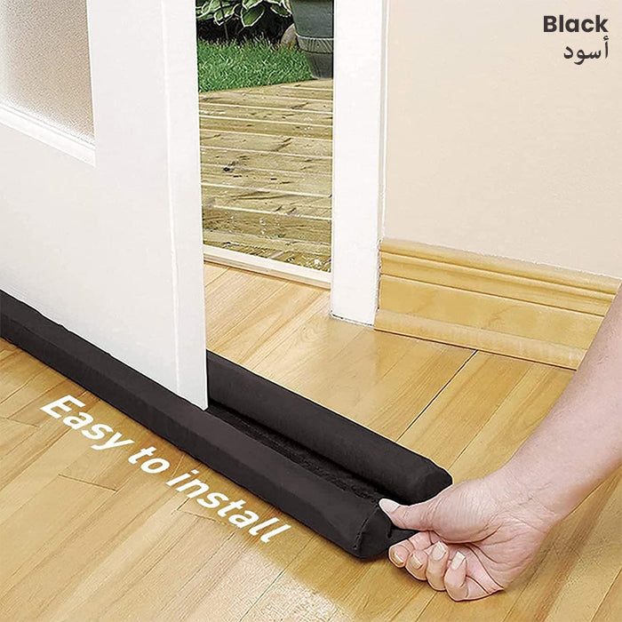 Dust-proof Door Stopper, Door Gap Cover Sealer, Twin Draft Door Guard For Home Office black