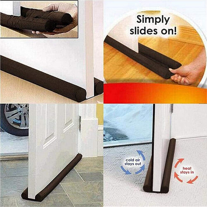 Dust-proof Door Stopper, Door Gap Cover Sealer, Twin Draft Door Guard For Home Office simple slides on