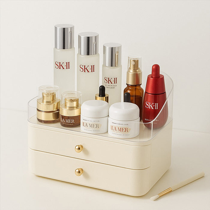 Dust Proof Makeup Organizer Box Elegant Design Suitable for Vanity Use Easy to Clean