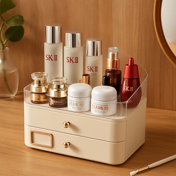 Dust Proof Makeup Organizer Box Elegant Design Suitable for Vanity Use durable