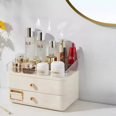 Dust Proof Makeup Organizer Box Elegant Design Suitable for Vanity Use elegant design