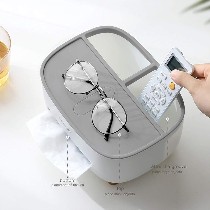 ECOCO Desktop Tissue Box Simple Multifunctional Creative Cute Remote Control Storage solution
