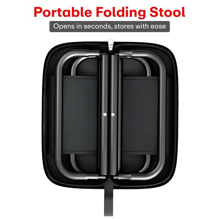 Durable camping stool chair with compact structure, ideal portable seating solution by Homesouq Qatar