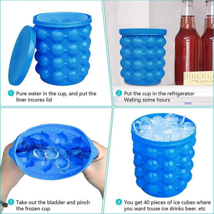 Reusable silicone ice maker ice cube maker for perfect cubes every time, Homesouq Qatar