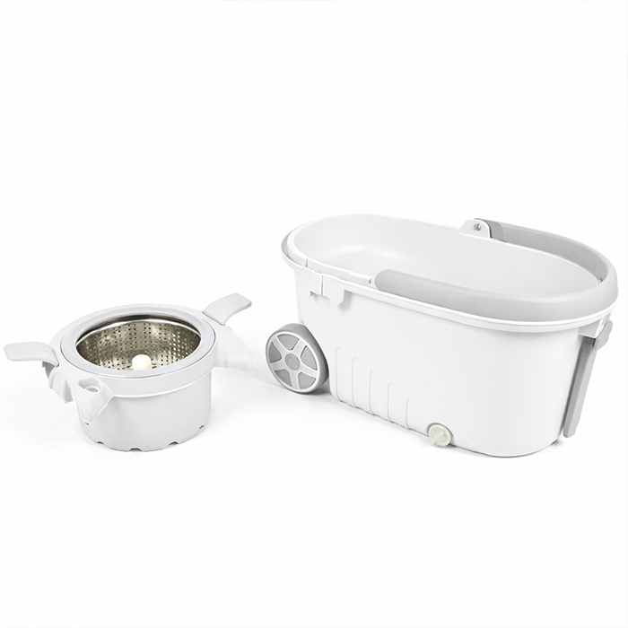 Detachable mop bucket and stainless steel spin basket cleaning system for home floor maintenance Qatar