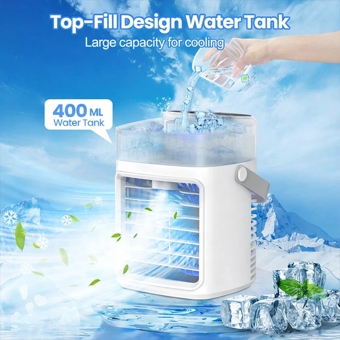 Portable air cooler top fill water tank with cooling mist effect  homesouq Qatar