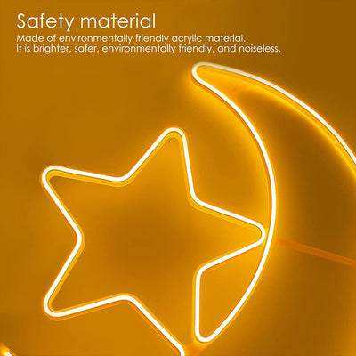 Ramadan lights crescent moon and star decorative lights made from safe acrylic material for festive home decor in Qatar