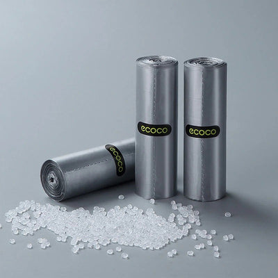 Ecoco Small Drawstring Trash Bags 4 Gallon Tear-Free Gray Garbage Bags  Eco-Friendly