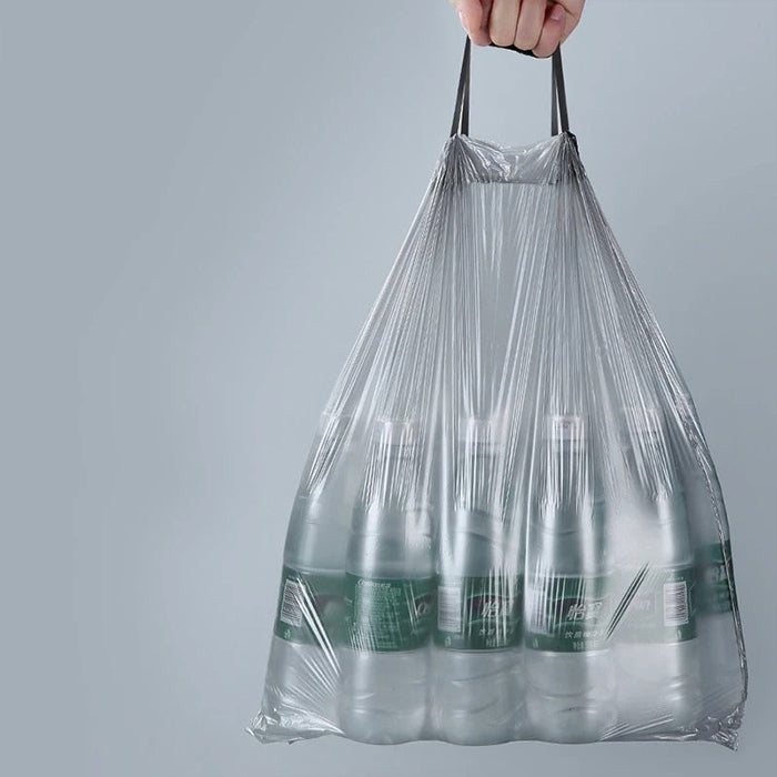 Ecoco Small Drawstring Trash Bags 4 Gallon Tear-Free Gray Garbage Bags Tear-Resistant