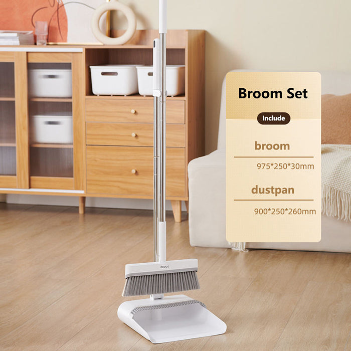 Ecoco dust pan and broom with lightweight broom and dustpan design – Homesouq Qatar