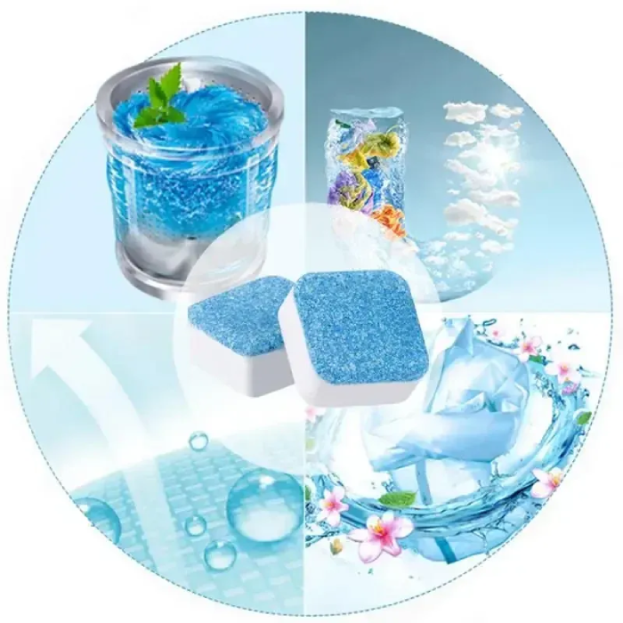 Effervescent Front Top Load Washing Machine Deep Cleaning Descaling Tablet For Stain Removal Hygienic Cleaning Tool.