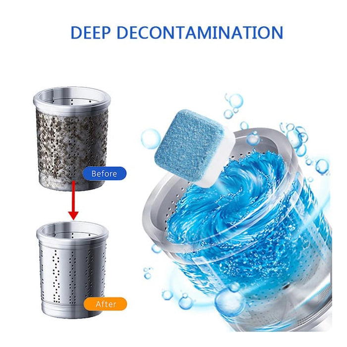 Effervescent Front Top Load Washing Machine Deep Cleaning Descaling Tablet For Stain Removal Hygienic Cleaning Tool deep decontamination
