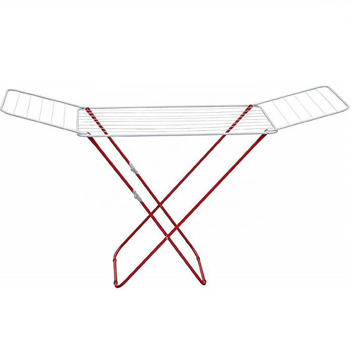 Large capacity laundry drying rack in use on balcony drying towels and garments Qatar