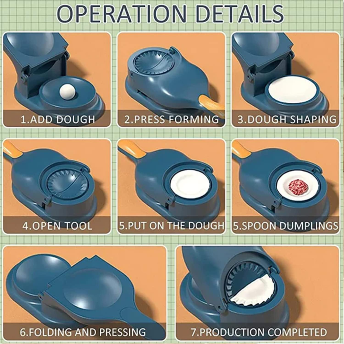 Effortless 2 in 1 Skin Press Mould For Momos Dumpling Maker With Comfortable Grip Handle easy to use