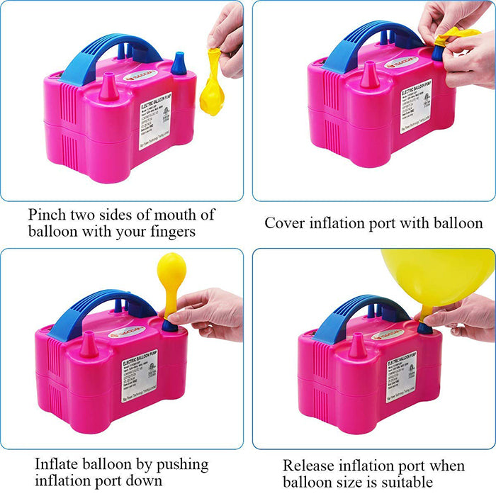 Electric Air Balloon Pump 110V 600W Dual Inflation Balloon Blower easy to use