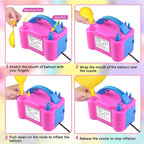 Electric Balloon Pump 110V 600W Dual Inflation Balloon Blower uses