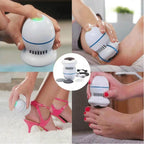 Electric Callus Remover Rechargeable Electric Foot File Removal with Cleaning Brush Dual Polishing Heads