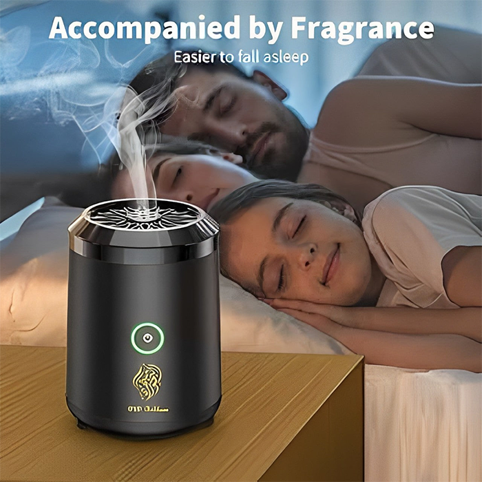 Electric Oud Bakhoor Incense Burner, Aroma Diffuser With USB Rechargeable For Home, Car accompanied by fragrance
