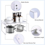 Expandable Kitchen Storage Rack, Cabinet Insert For Kitchen Cupboard, Countertop Storage Organizer materials