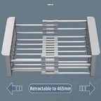 Retractable dish rack with adjustable width for flexible kitchen sink storage solution in Homesouq Qatar