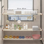 Clear adjustable shelf dividers for neat closets, sturdy acrylic wardrobe shelf divider organizing folded clothes Qatar