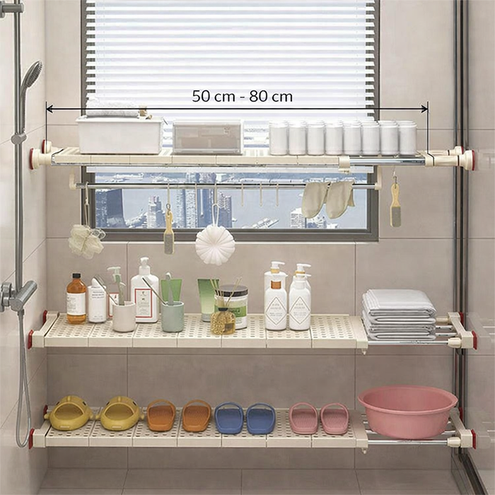 Clear adjustable shelf dividers for neat closets, sturdy acrylic wardrobe shelf divider organizing folded clothes Qatar