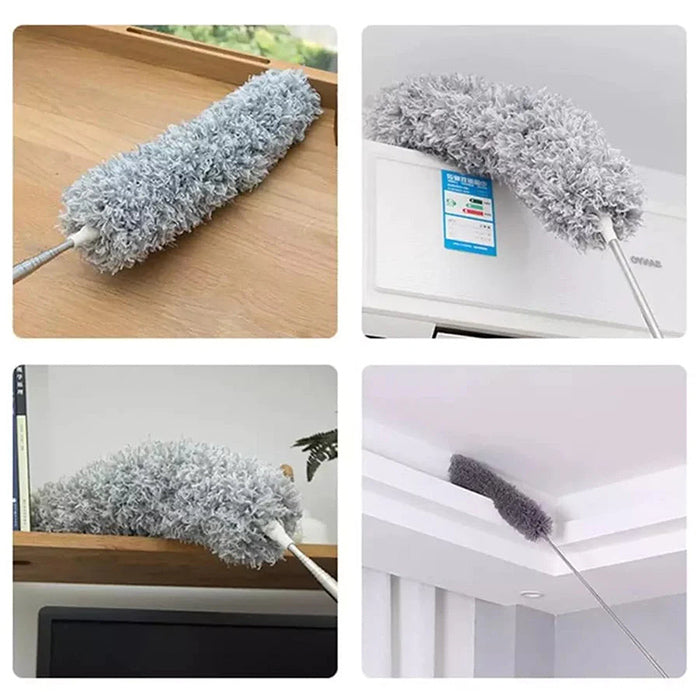 Extendable Duster for High Ceilings, Microfiber Cleaning Long Extension Pole Duster free bending