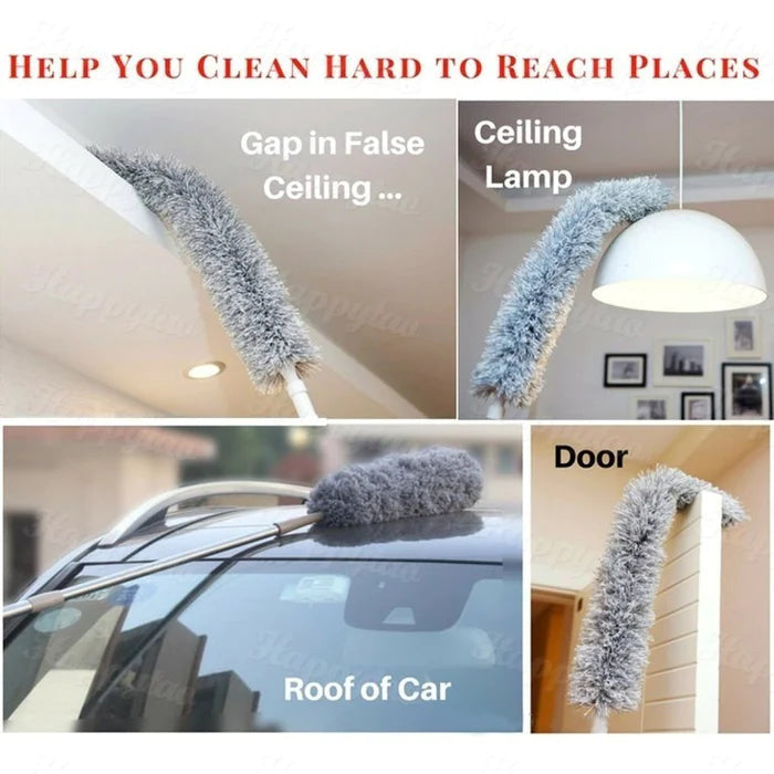 Extendable Duster for High Ceilings, Microfiber Cleaning Long Extension Pole Duster gap cleaning