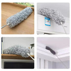 Extendable Duster for High Ceilings, Microfiber Cleaning Long Extension Pole Duster free bending