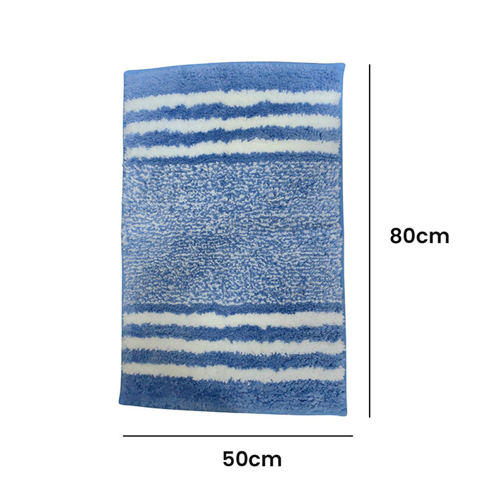 Extra Thick Microfiber Striped Door Mat, Non-Slip Extra Soft and Absorbent Bath Mats machine washable Dimensions